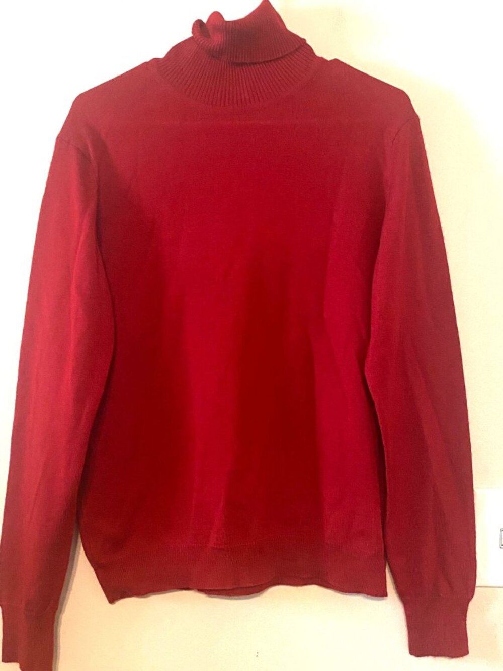 VTG Vintage Red Carson Pirie Scott Made in Israel Mens Turtleneck Sweater Medium